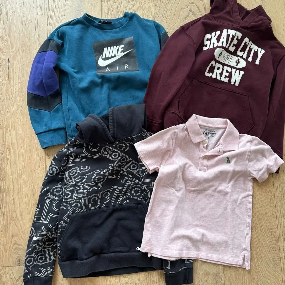 Bundle of Boys Size 6+ Old Gap Nike Adidas Hoodie Long Sleeve Organic Cotton